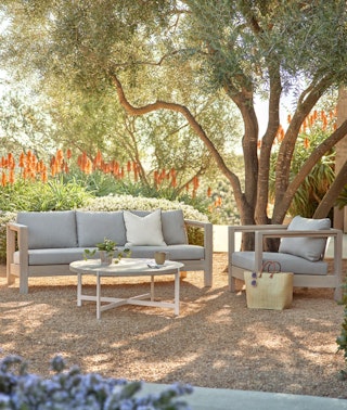 Palmera Sofa and Lounge Chair with Haskel Coffee Table Outdoor 2023