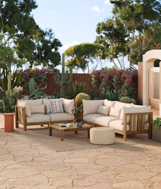 Patio styled with the Desert Inspired Gathering Space design, curated by Article's interior design team