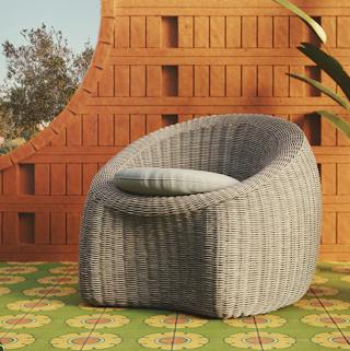 Avila Beach Sand Swivel Chair Outdoor