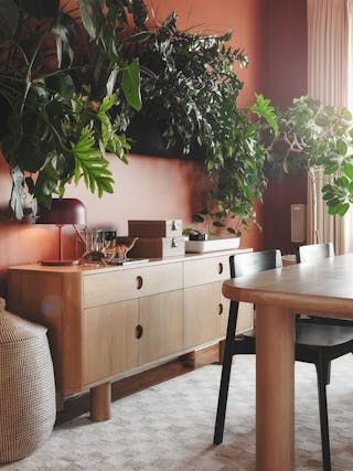 Photo by Yellow Brick Home, featuring the Adel Sideboard in white oak