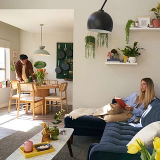 Vivian relaxing on her article sectional.