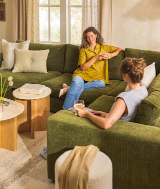 People sitting in living room