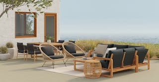 Sunny desert patio, featuring the Desert Inspired Gathering Space curated room, by Article's interior design team